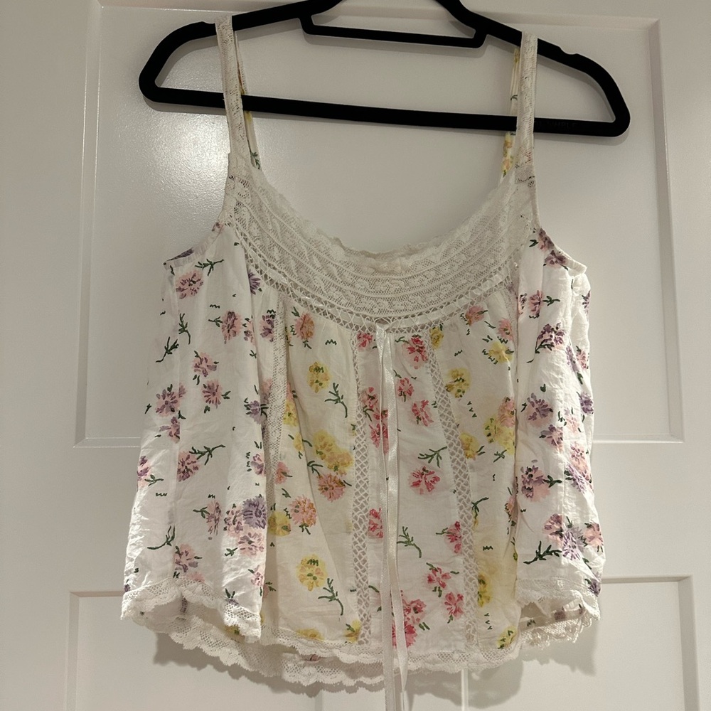 LoveShackFancy Floral Top- size small